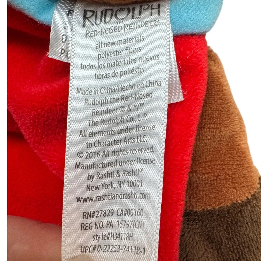 Rashti & Rashti My First Rudolph Red-Nosed Reindeer Light Up Lovey H34118H - Picture 4 of 7